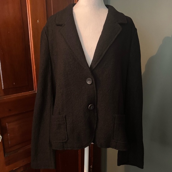 J. Jill Wool/Viscose Blend Black Blazer Size XL - Picture 1 of 11